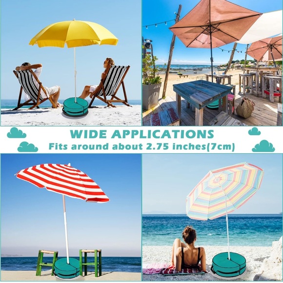 HMGDFUE Patio Umbrella Base Weight Bag, Weatherproof Umbrella Stand, 18" beach - Picture 7 of 14